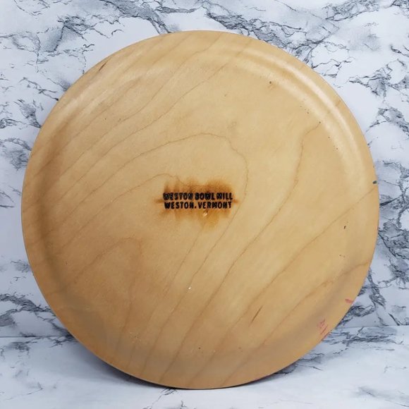 Wood Plate Handmade Hand Painted Signed Vintage - Picture 5 of 9